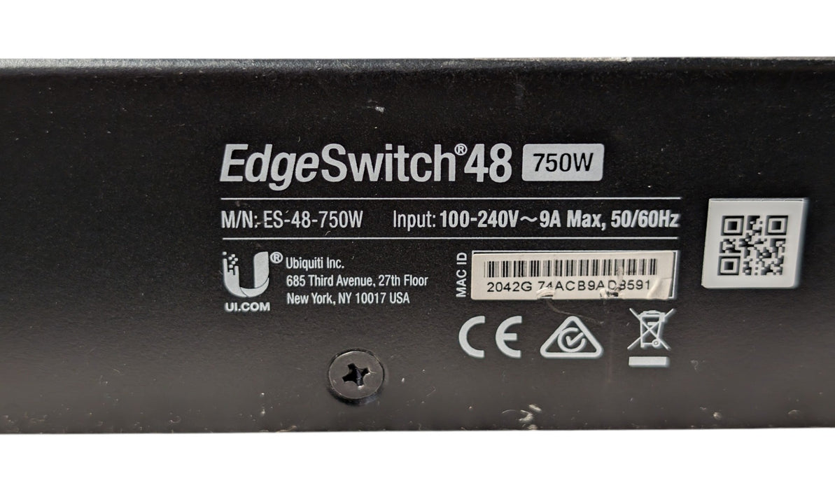 Ubiquiti EdgeSwitch 48 750W ES-48-750W 48-Port PoE Gigabit Switch READEAD (READ)