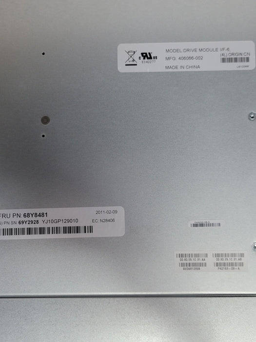 Lot of 2x IBM 68Y8481 Drive Module I/F-6 SAS FC RAID Controller Canister