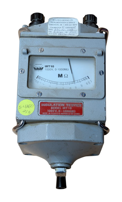 UEi IRT10 - Hand Crank Insulation Tester 1000V 0-1000MΩ
