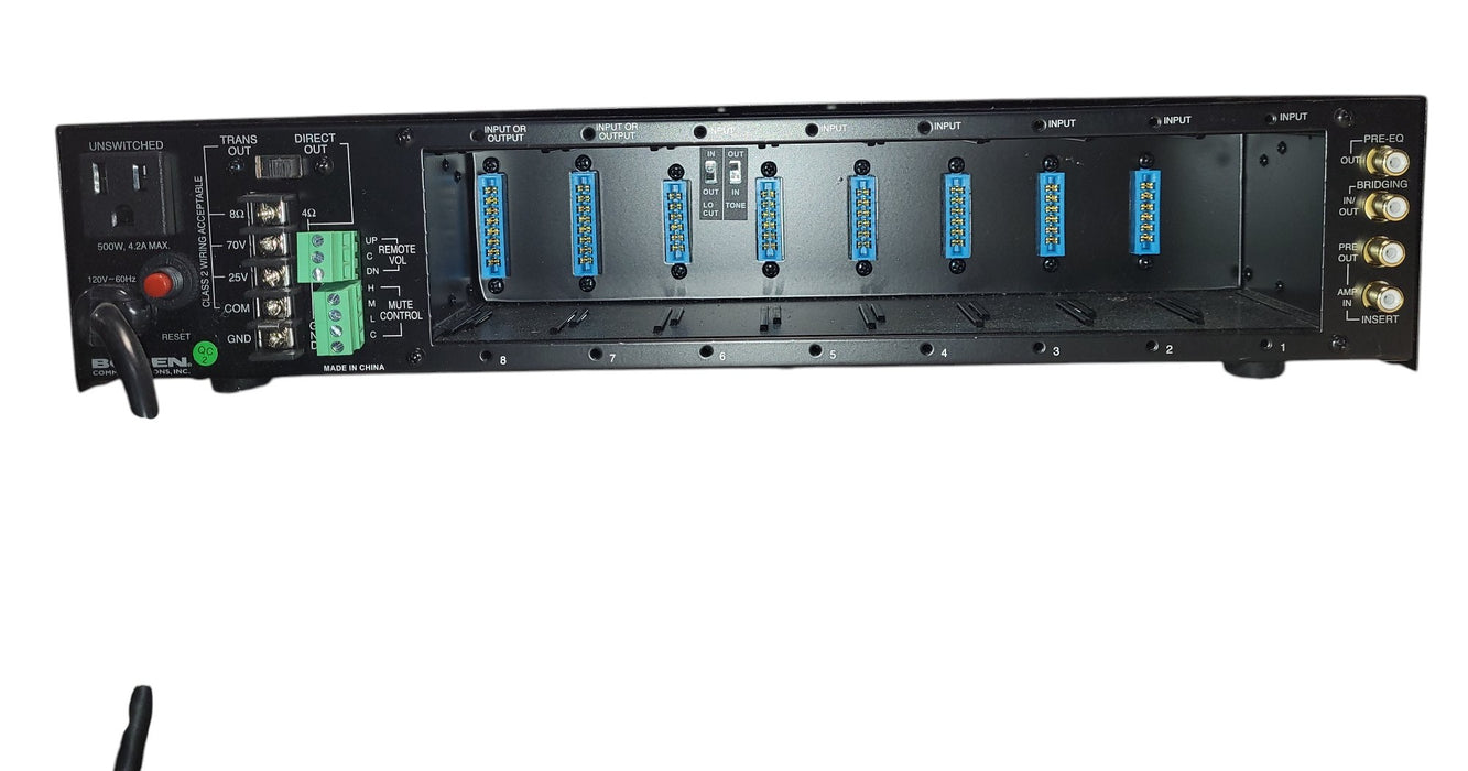 Bogen V250 Power Vector - 250W 8-Channel Modular Input Amplifier