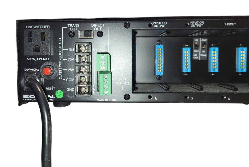 Bogen V250 Power Vector - 250W 8-Channel Modular Input Amplifier