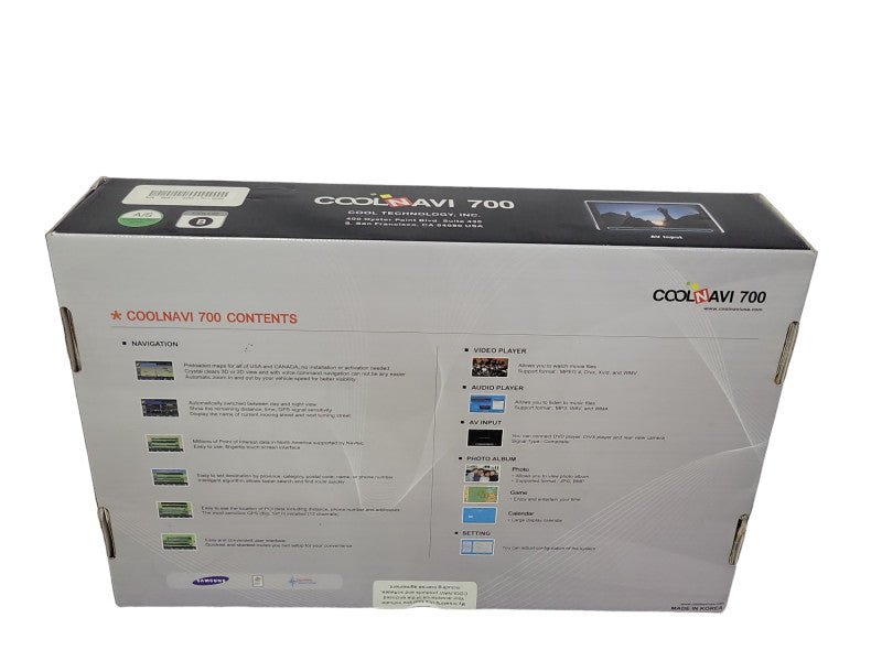 New Sealed COOLNAVI 700 TOUCHSCREEN GPS NAVIGATION _