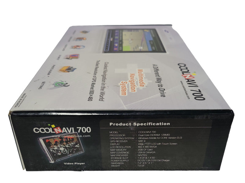 New Sealed COOLNAVI 700 TOUCHSCREEN GPS NAVIGATION _