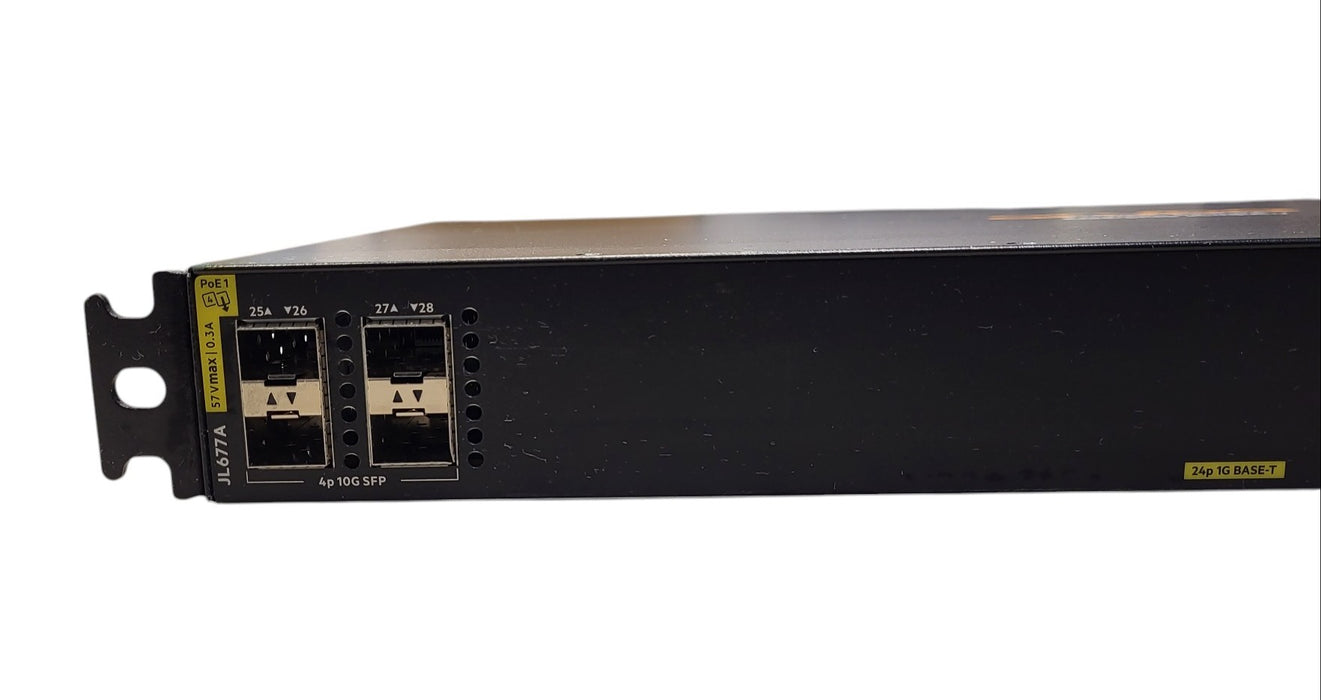 Aruba 6100 JL677A - 24-Port 1G PoE+ 4x 10G SFP+ Switch (READ)