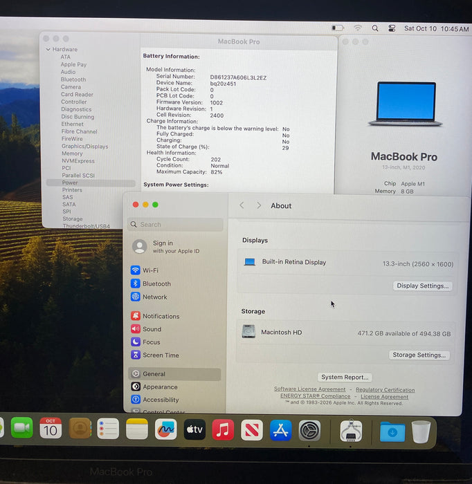 Apple MacBook Pro 13" M1 2020 Touch Bar 8GB RAM 512GB SSD READ!