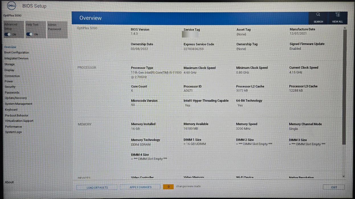 Dell OptiPlex 5090 SFF - Intel i5-11500 16GB RAM 256GB NVMe SSD UHD Graphics 750