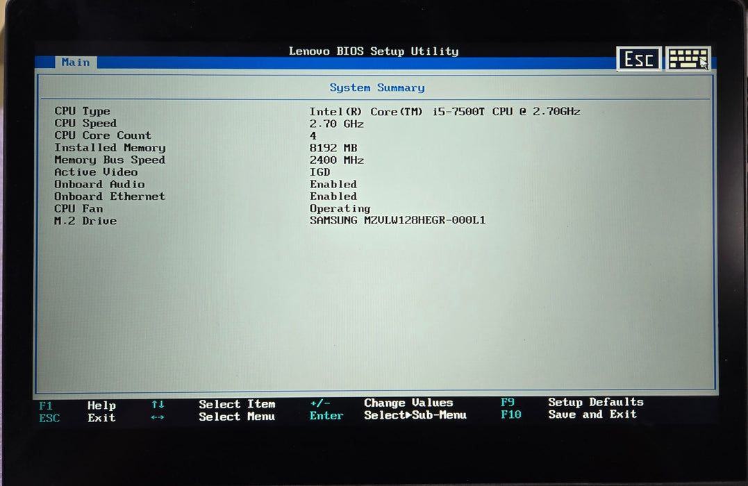 Lenovo ThinkSmart Hub 500 10V50000US - i5-7500T 8GB RAM 128GB M.2 SSD