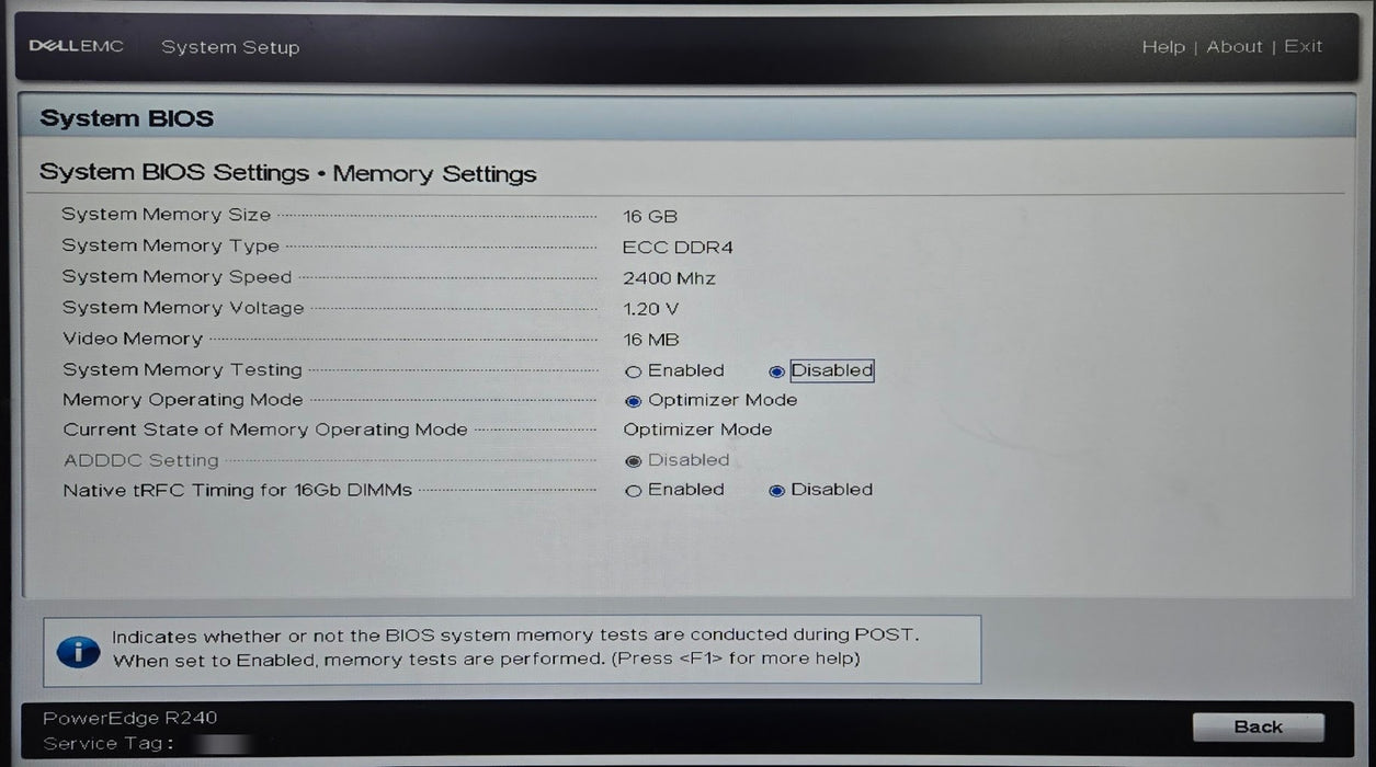 Dell PowerEdge R240 - Intel Celeron G4900 3.10GHz 16GB RAM 250W PSU