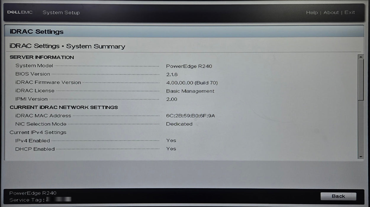 Dell PowerEdge R240 - Intel Celeron G4900 3.10GHz 16GB RAM 250W PSU