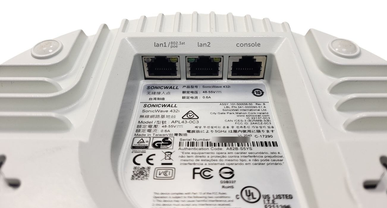 SonicWall SonicWave 432i APL43-0C3 Wireless Access Point (READ)