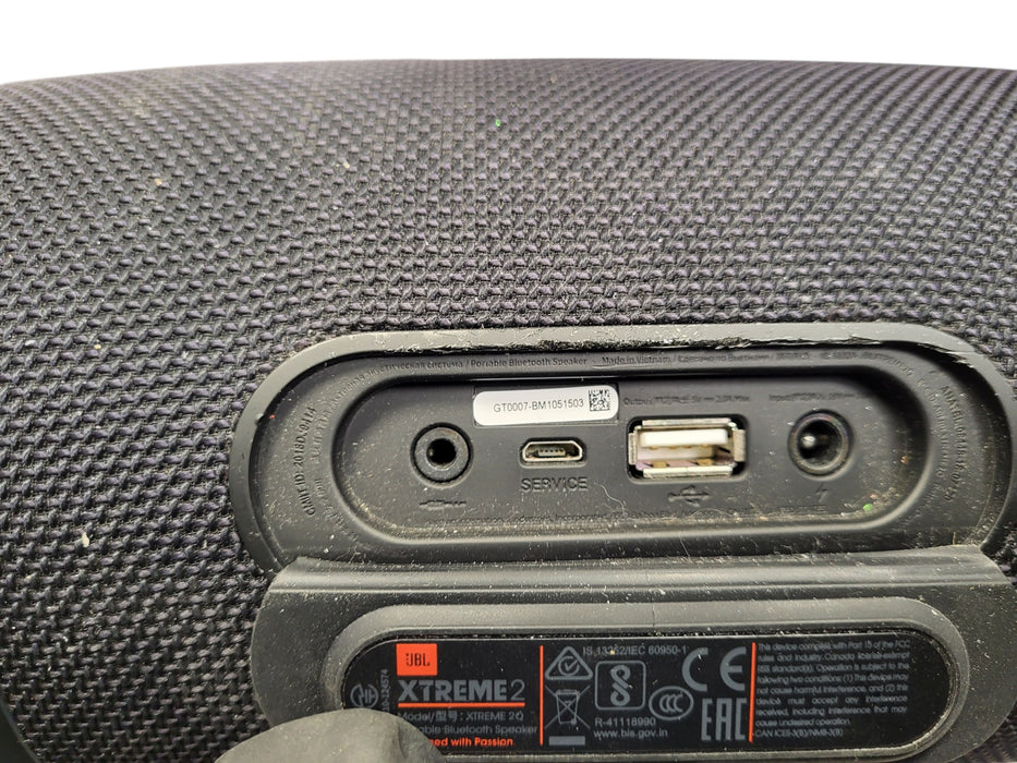 JBL Xtreme 2 Portable Bluetooth Speaker w/ Power Adapter & Strap (READ)