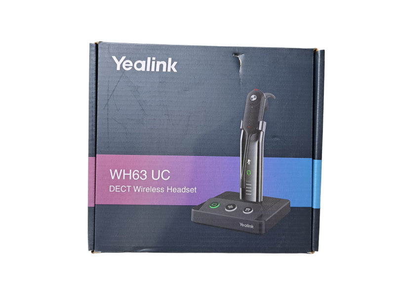Yealink WH63 UC Wireless DECT Headset, Single Ear (Mono) Office Headset