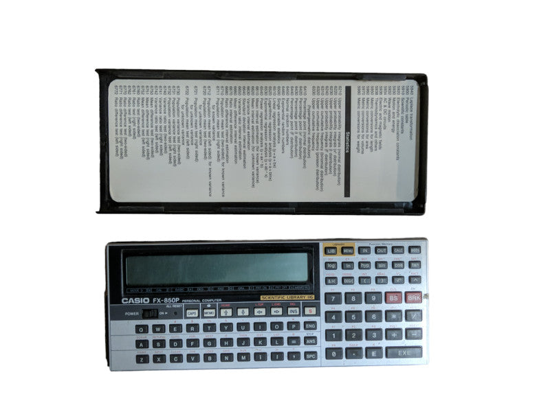 Casio FX-850P Programmable Personal Computer - Scientific Library 116