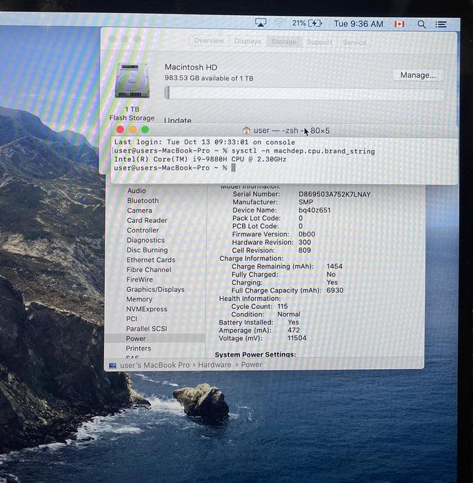 Apple MacBook Pro 16" 2019 i9-9880H Radeon Pro 5500M 16GB RAM 1TB SSD READ!