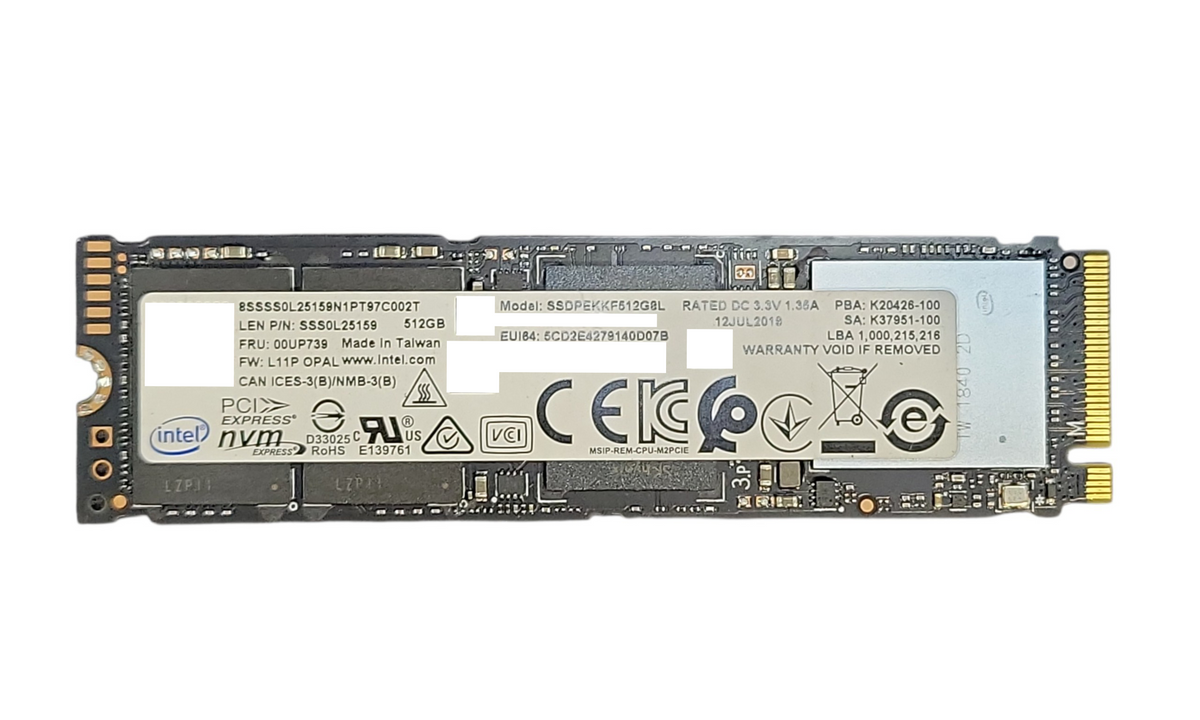 500GB - 512GB m.2 NVMe 2280 SSD - Assorted Brands / Low Health