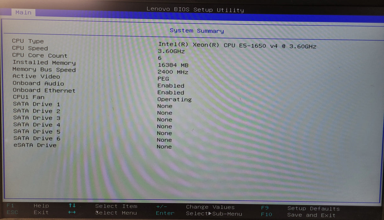 Lenovo ThinkStation P510 | Xeon E5-1650 v4 @3.60GHz 16GB DDR4  K220 | NO HDD