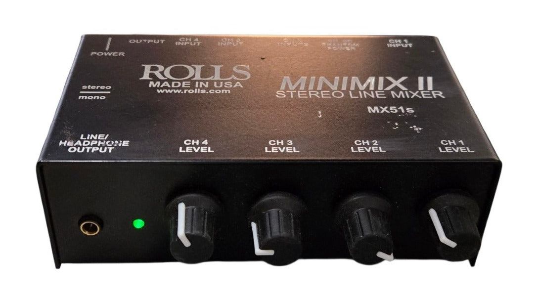 Rolls MX51s MiniMix II - Four-Channel Stereo Line Mixer