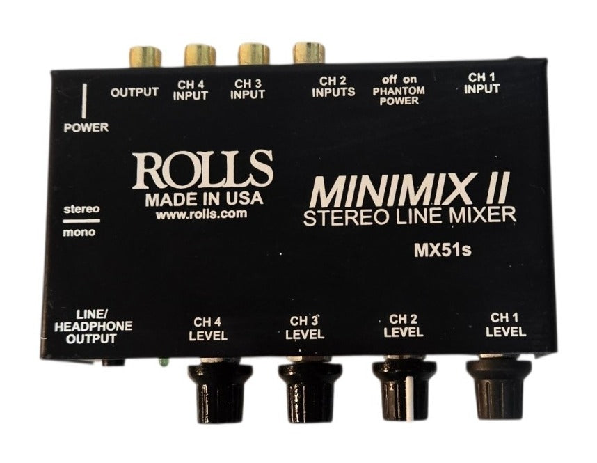 Rolls MX51s MiniMix II - Four-Channel Stereo Line Mixer