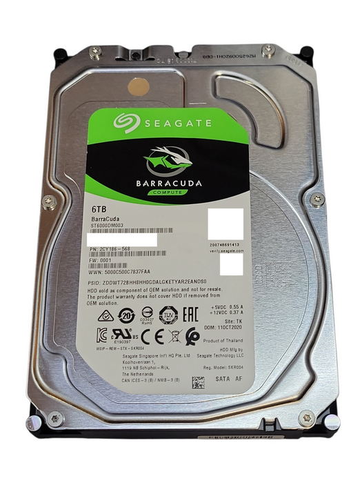 6TB Seagate BarraCuda – SATA 6Gb/s 3.5 inch