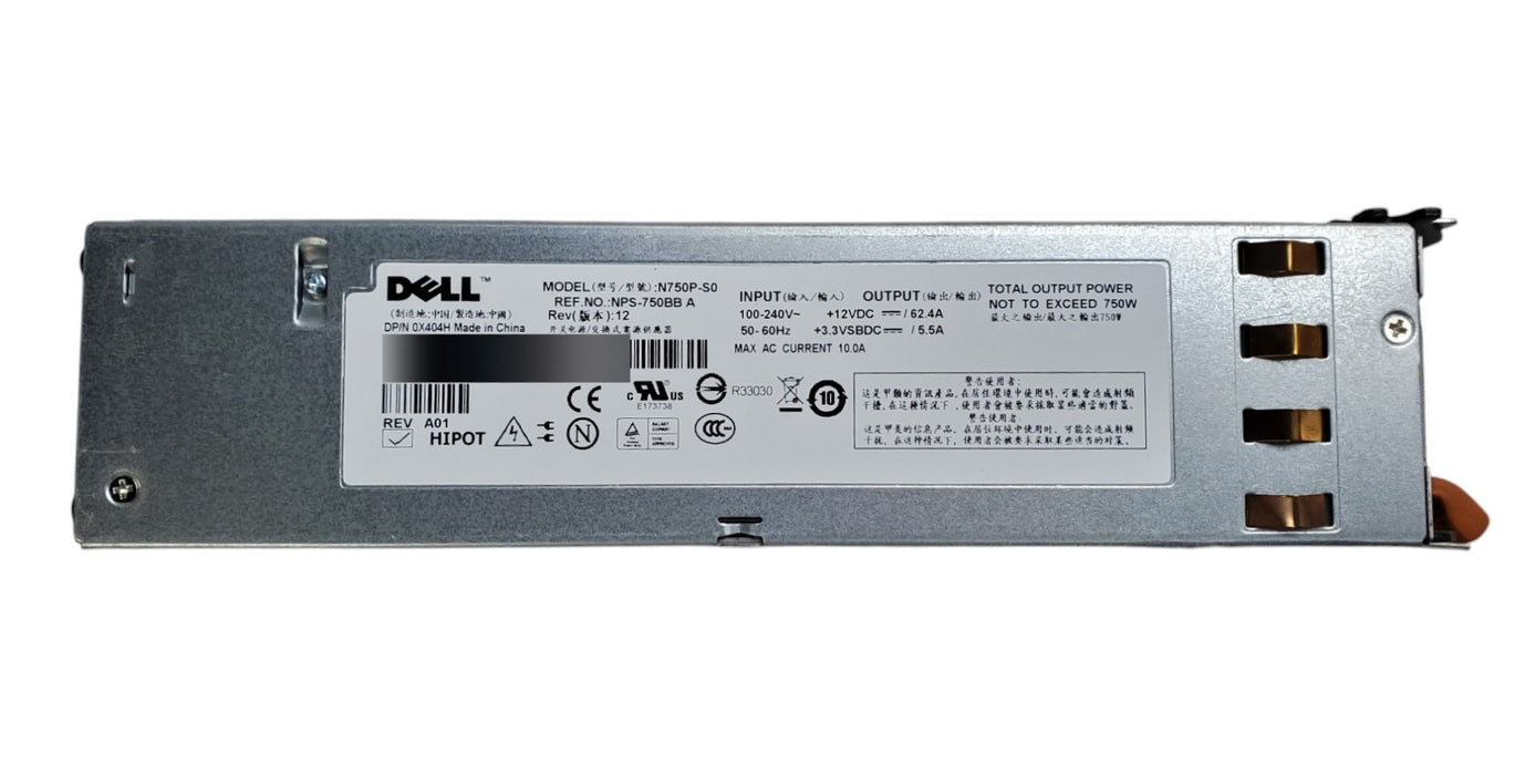 Dell N750P-S0 - 750W Redundant Server Power Supply NPS-750BB A 0X404H