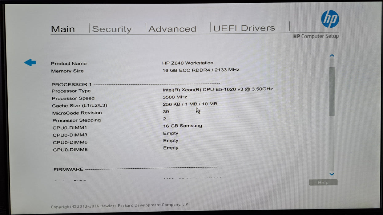 HP Z640 Workstation | Xeon E5-1620 v3 @3.50GHz, 16GB DDR4, No HDD, No GPU