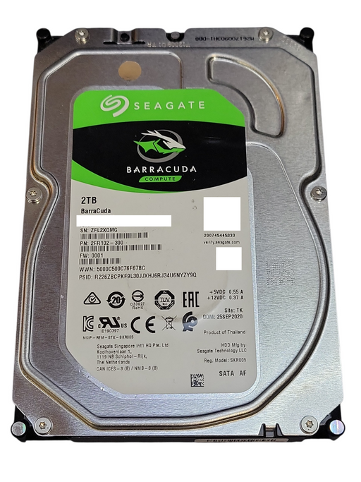 Lot of 2x 2TB Seagate BarraCuda – SATA 6Gb/s 3.5 inch — retail.era