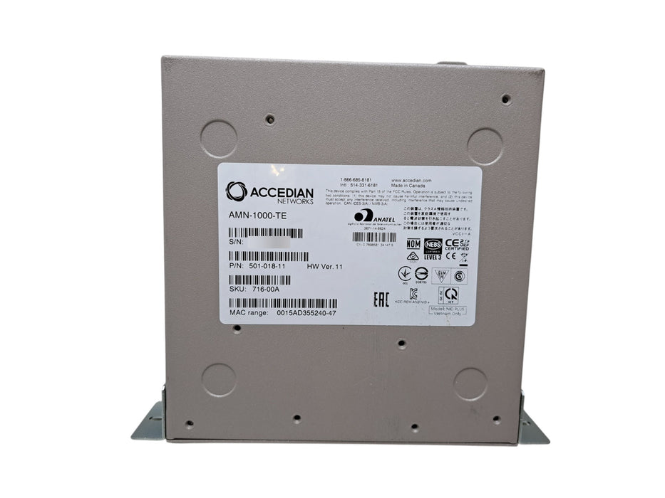 Accedian Networks MetroNID AMN-1000-TE Gigabit Ethernet Network Interface Device