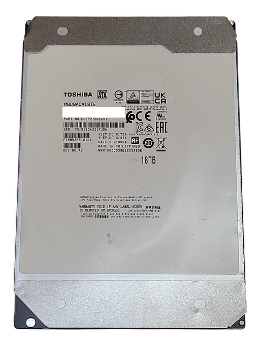18TB Toshiba MG09ACA18TE – SATA 6Gb/s 3.5 inch — retail.era