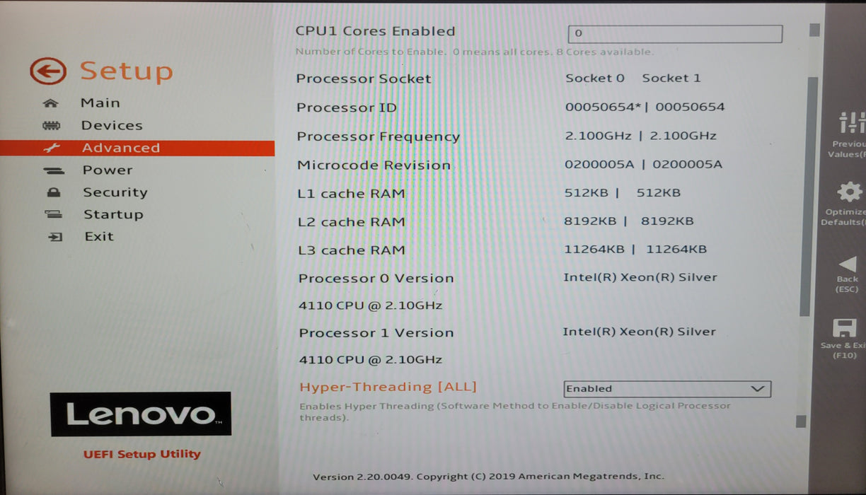 Lenovo ThinkStation P720 | 2x Xeon Silver 4110 @ 2.10GHz | 32GB DDR4 | NO HDD/GP