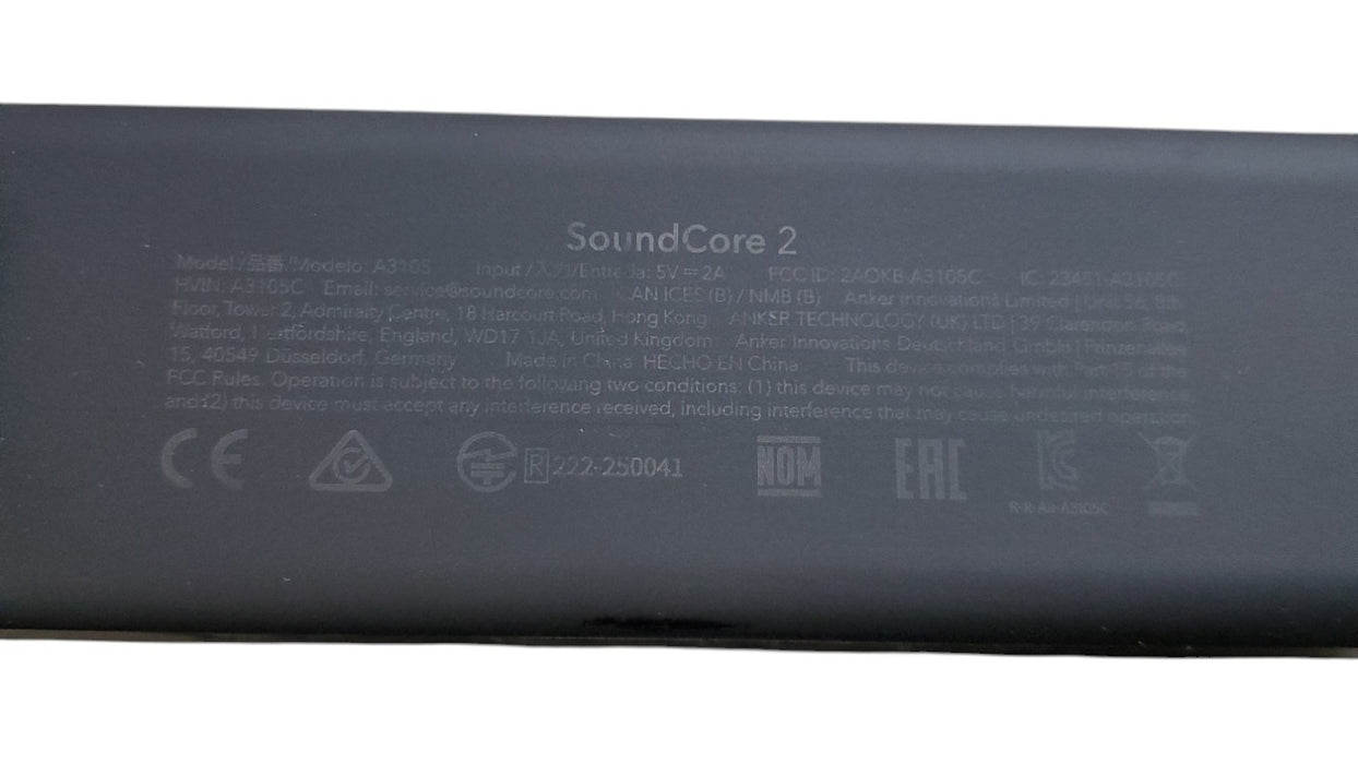 Anker SoundCore 2 A3105 - Portable Bluetooth Speaker