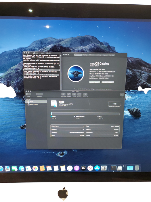 Apple iMac 27" Late 2013 Intel Core i5-4570 3.20GHz 8GB RAM 1TB HDD