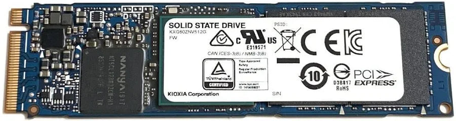512GB KIOXIA Corporation m.2 NVMe 2280 SSD