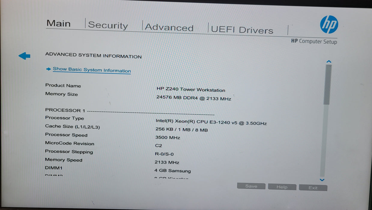 HP Z240 Tower Workstation | E3-1240 v5 @3.50GHz 24GB DDR4 | NO HDD/GPU