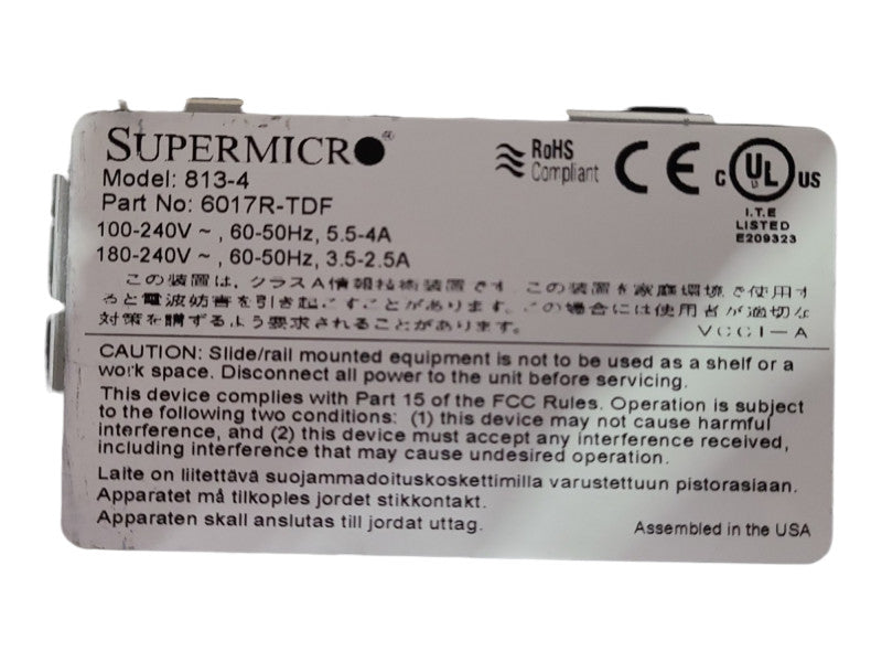 SuperMicro 813-4 Server 4x3.5\\" 1U, X9DRD-iF, 2x E5-2620 0 2.00GHz, 64GB DDR3