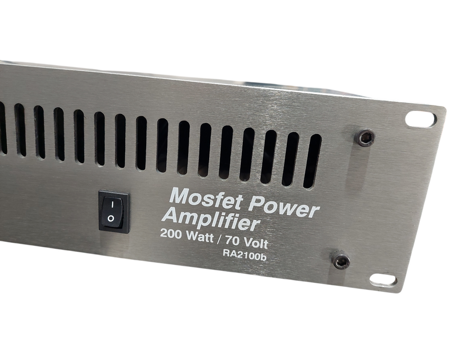 Rolls Mosfet Power Amplifier Model: RA2100b 200Watt / 70Volt Rack Mountable