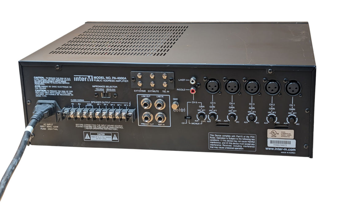 Inter-M PA-4000A - Public Address Amplifier 120W