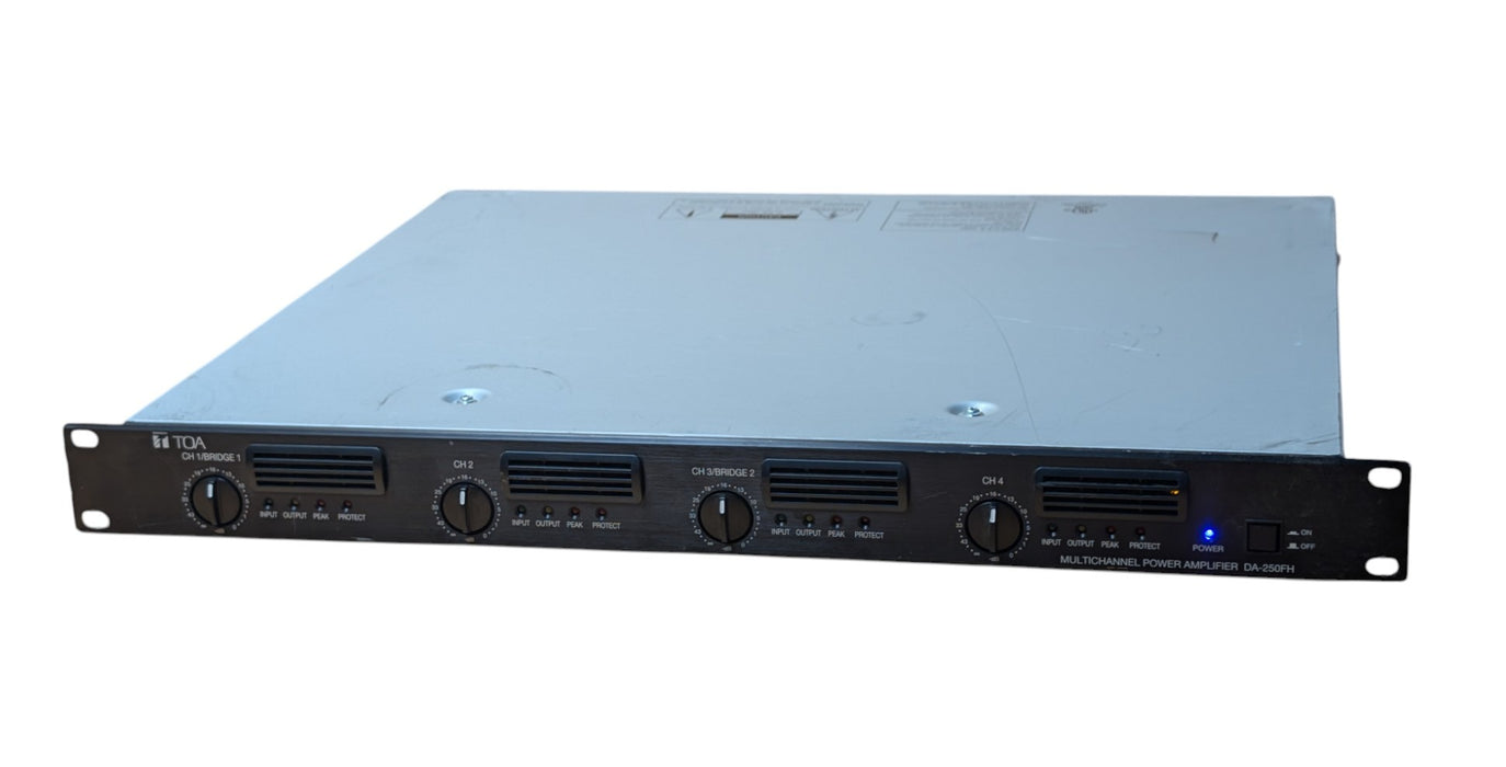 TOA DA-250FH - 4-Channel 140V/70V 4x250w Multichannel Power Amplifier