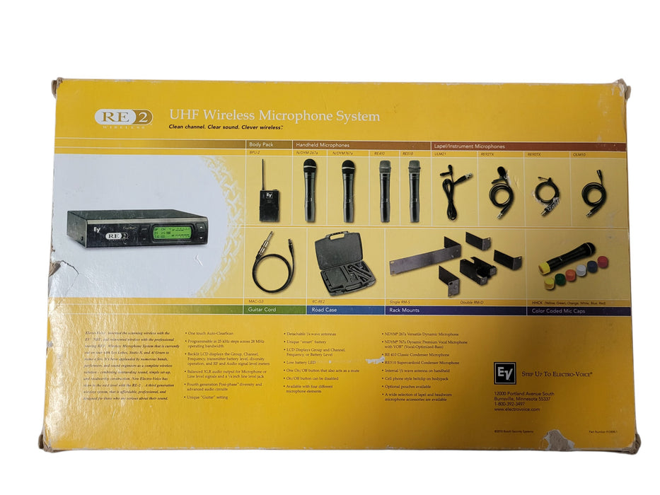 Electro-Voice RE-2 UHF Wireless Microphone System Band A