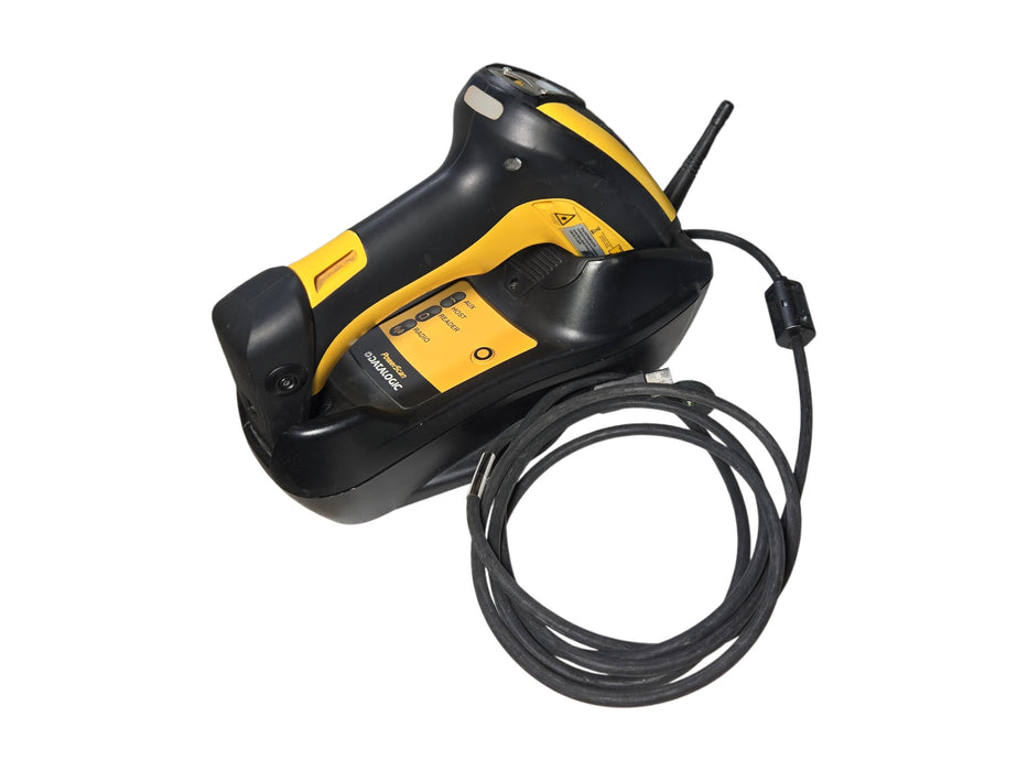 Datalogic PowerScan PM9500 Barcode Scanner with BC9030 Base Cradle & USB Cable