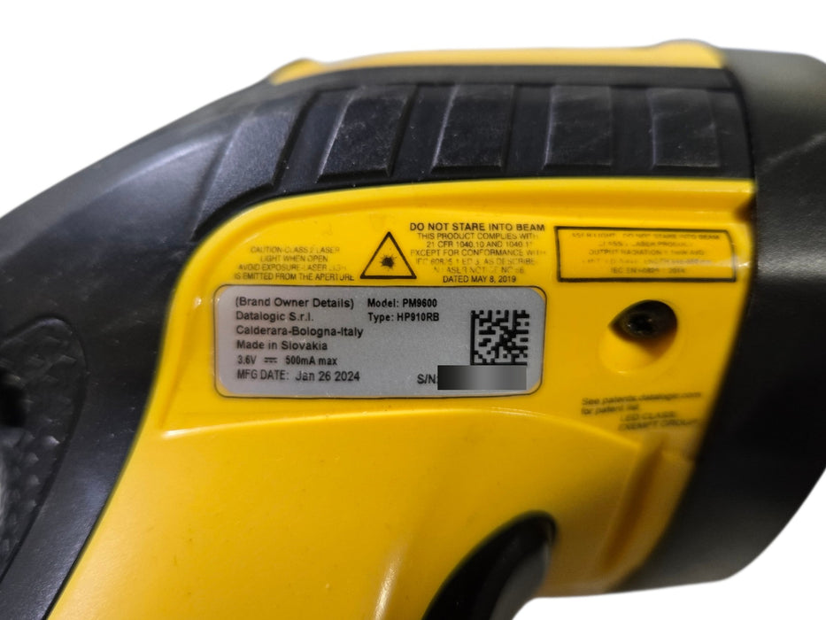 Datalogic PM9600 Barcode Scanner with BC9600-910 Base & USB Cable