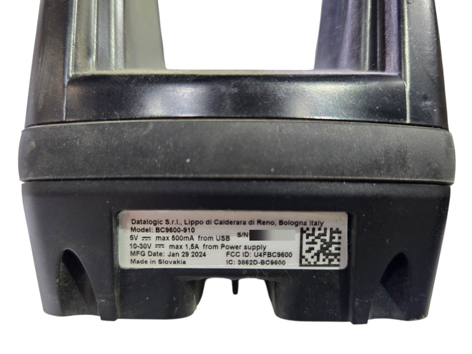 Datalogic PM9600 Barcode Scanner with BC9600-910 Base & USB Cable