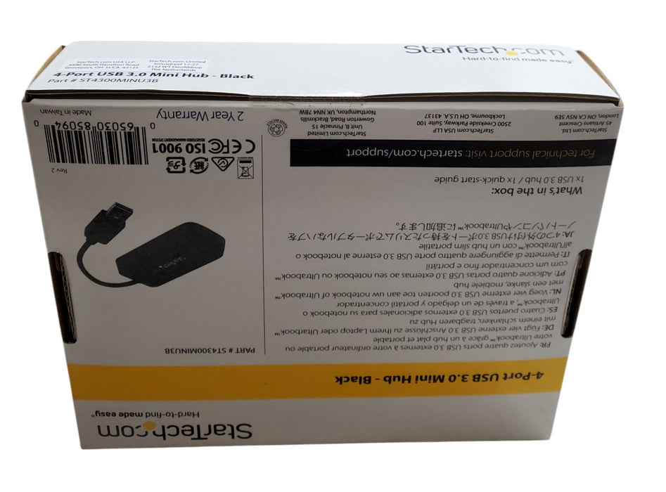 NEW - StarTech ST4300MINU3B - 4-Port USB 3.0 Mini Hub