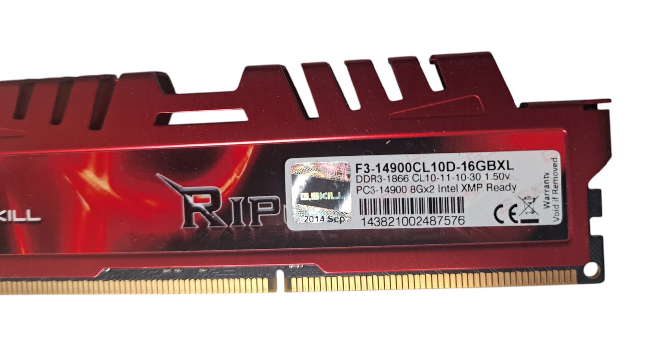 G.Skill Ripjaws X 16GB (2x8GB) DDR3-1866 CL10 F3-14900CL10D-16GBXL RAM Kit
