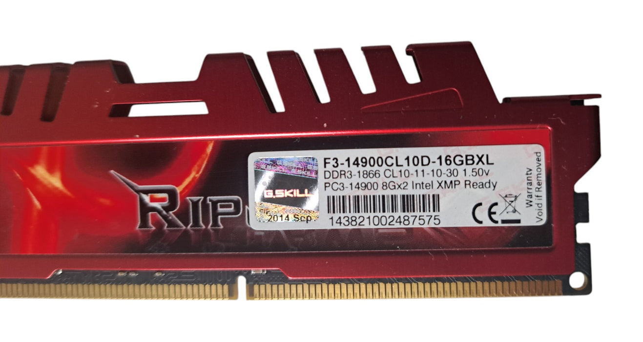 G.Skill Ripjaws X 16GB (2x8GB) DDR3-1866 CL10 F3-14900CL10D-16GBXL RAM Kit