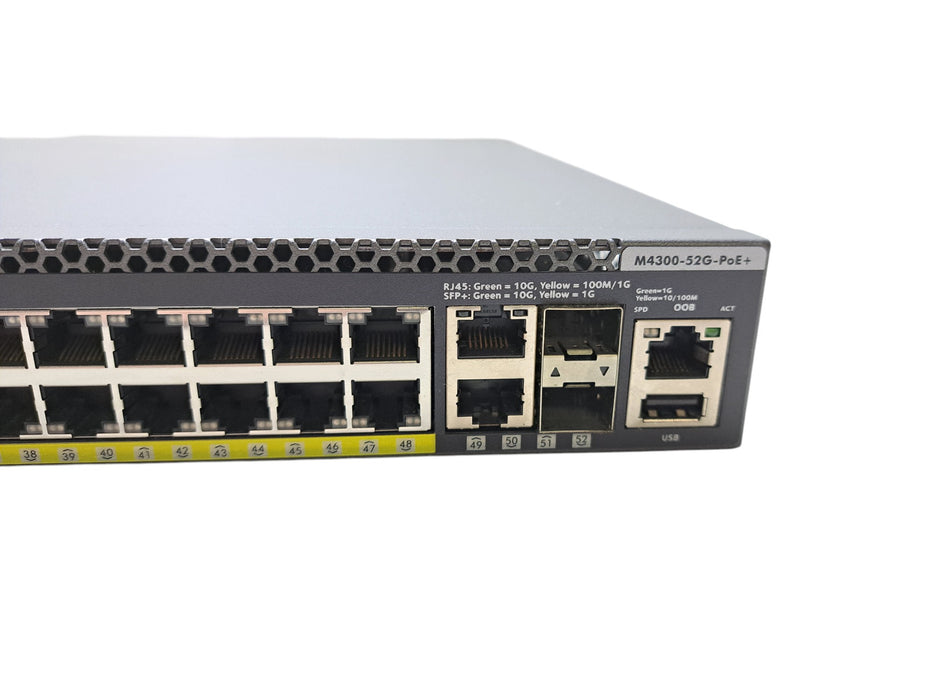Netgear ProSAFE M4300-52G-PoE+ 48-Port GbE PoE+ 2x 10GBASE-T 2x 10G SFP+ Switch