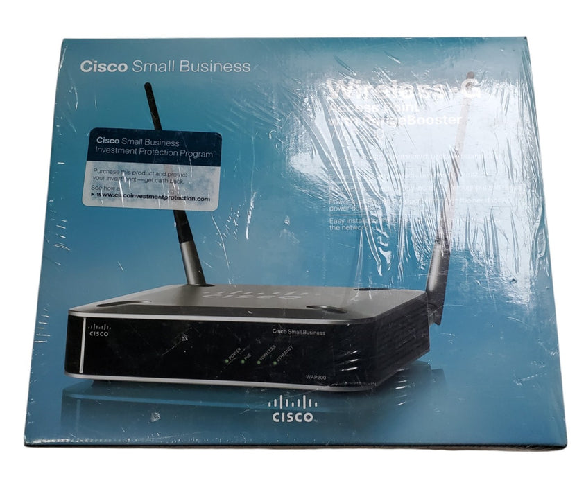 New - Cisco WAP200 - Wireless-G Access Point with RangeBooster