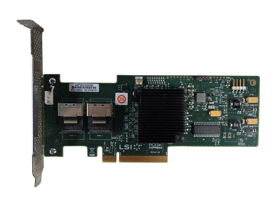 Intel RS2WC080 8-Port 6Gb/s SAS SATA PCIe RAID Controller L3-25083-06C
