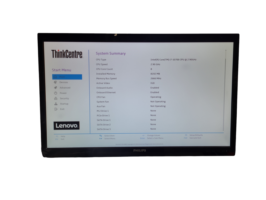 Lenovo ThinkCentre M70s G3 Intel Core i7-10700 2.9GHZ 8GB RAM DDR4 NO-HDD