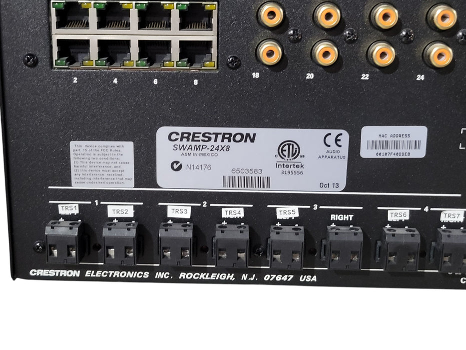 Crestron SWAMP-24X8 Sonnex Multiroom Audio System Matrix Switcher Amplifier