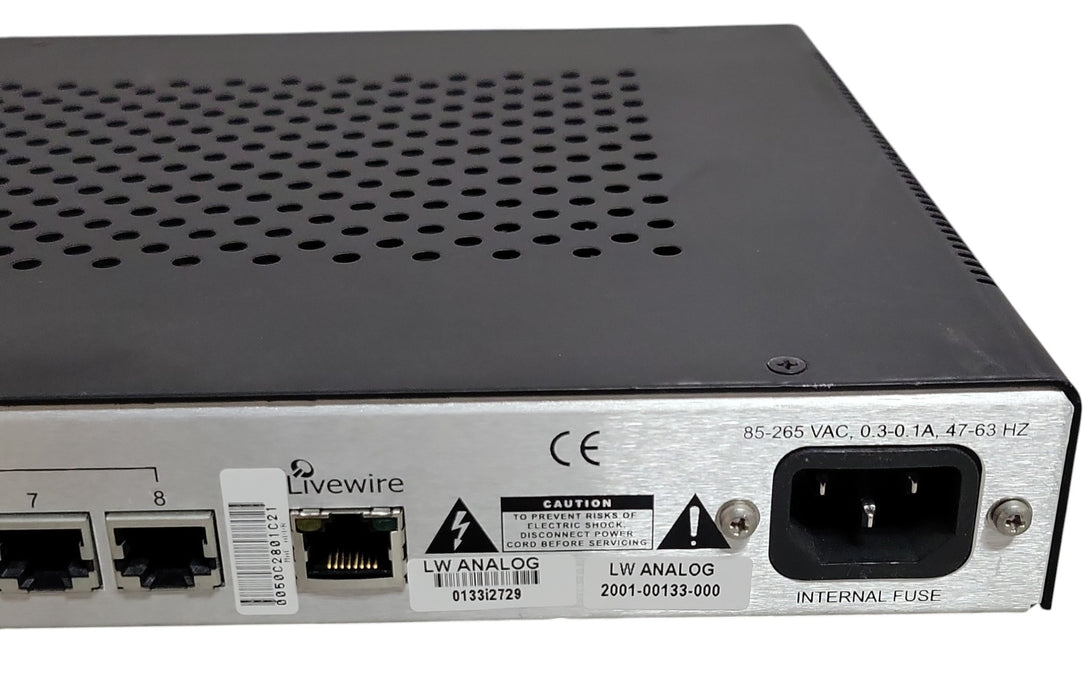 Axia Livewire 8x8 Analog Audio Node 2001-00130-000 (READ)